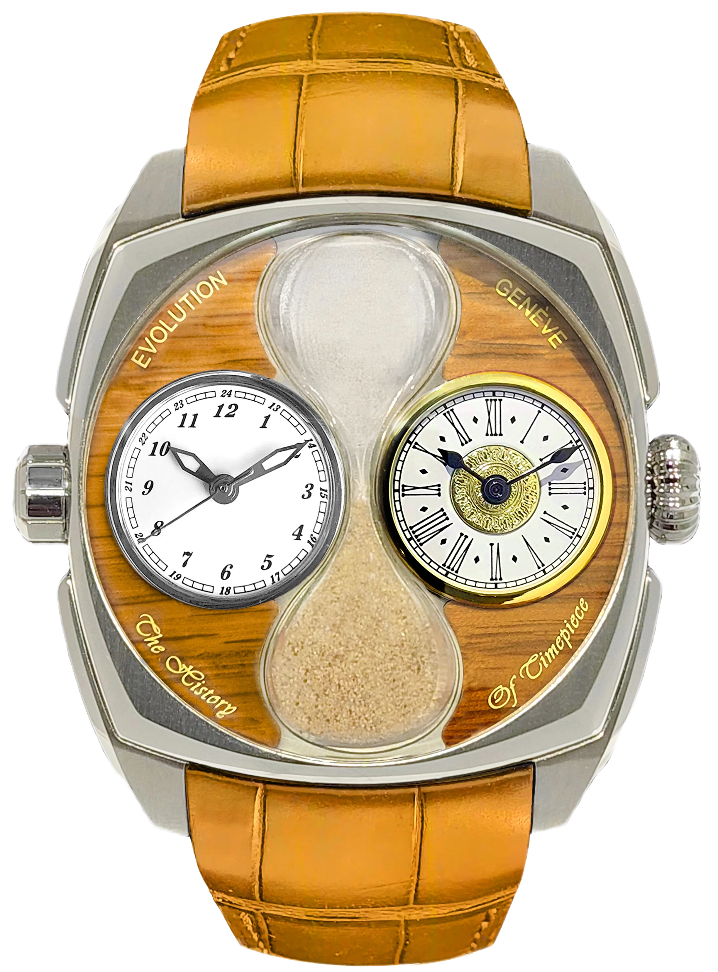 FIRST EVOLUTION watch with Orange strap